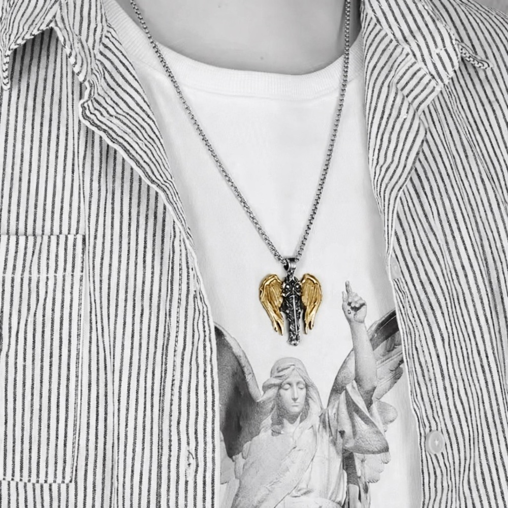 Archangel Michael Celtic Cross Saint Religious Catholic Protection Medal Pendant - Picture 6 of 15